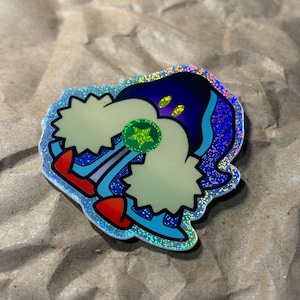 Merlon Paper Mario TTYD Glitzer Sticker