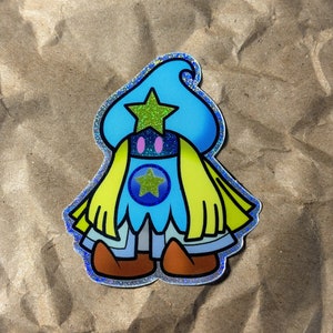 Sticker scintillant Mario TTYD en papier merlee