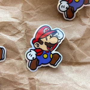 Paper Mario Mini Holographic Sticker