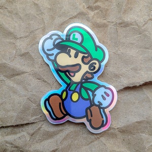 Paper Luigi Mini Holographic Sticker