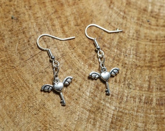 bunch of keys earrings in silver or antique brass Keys fairytale