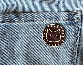 Kitty Face Patch - Hand Embroidered