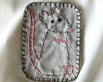 Rat Patch - Hand Embroidered