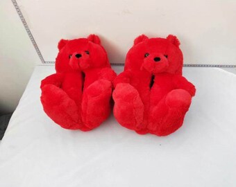 womens teddy bear slippers