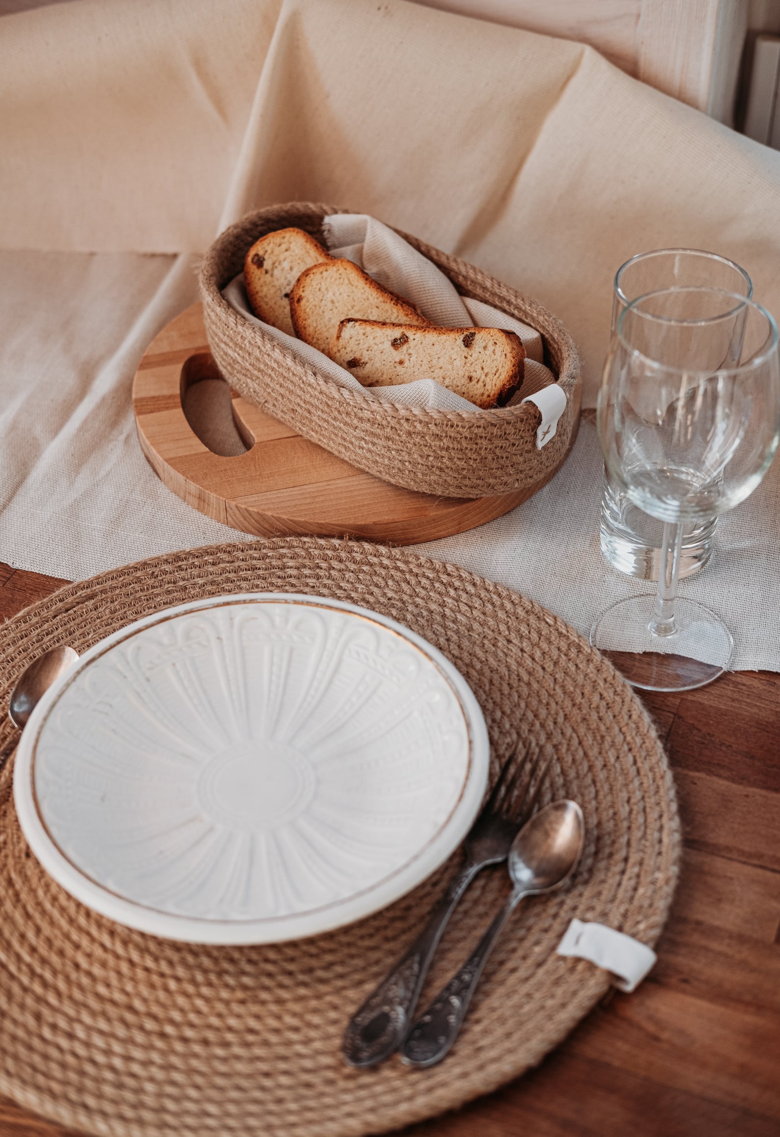 Jute Round Placemats Set of 4rustic Place Mats for Farmhouse Etsy