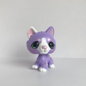 Lps Custom Pastel Purple Husky Puppy Dog (Hand Painted OOAK Littlest Pet Shop Figure for Display)