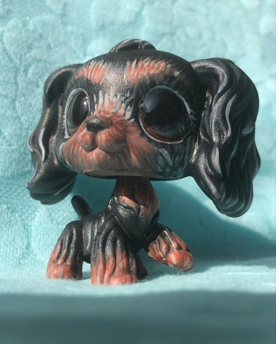 Lps Custom Cocker Spaniel Dog hand Painted OOAK Littlest Pet Shop Figure for Display Etsy