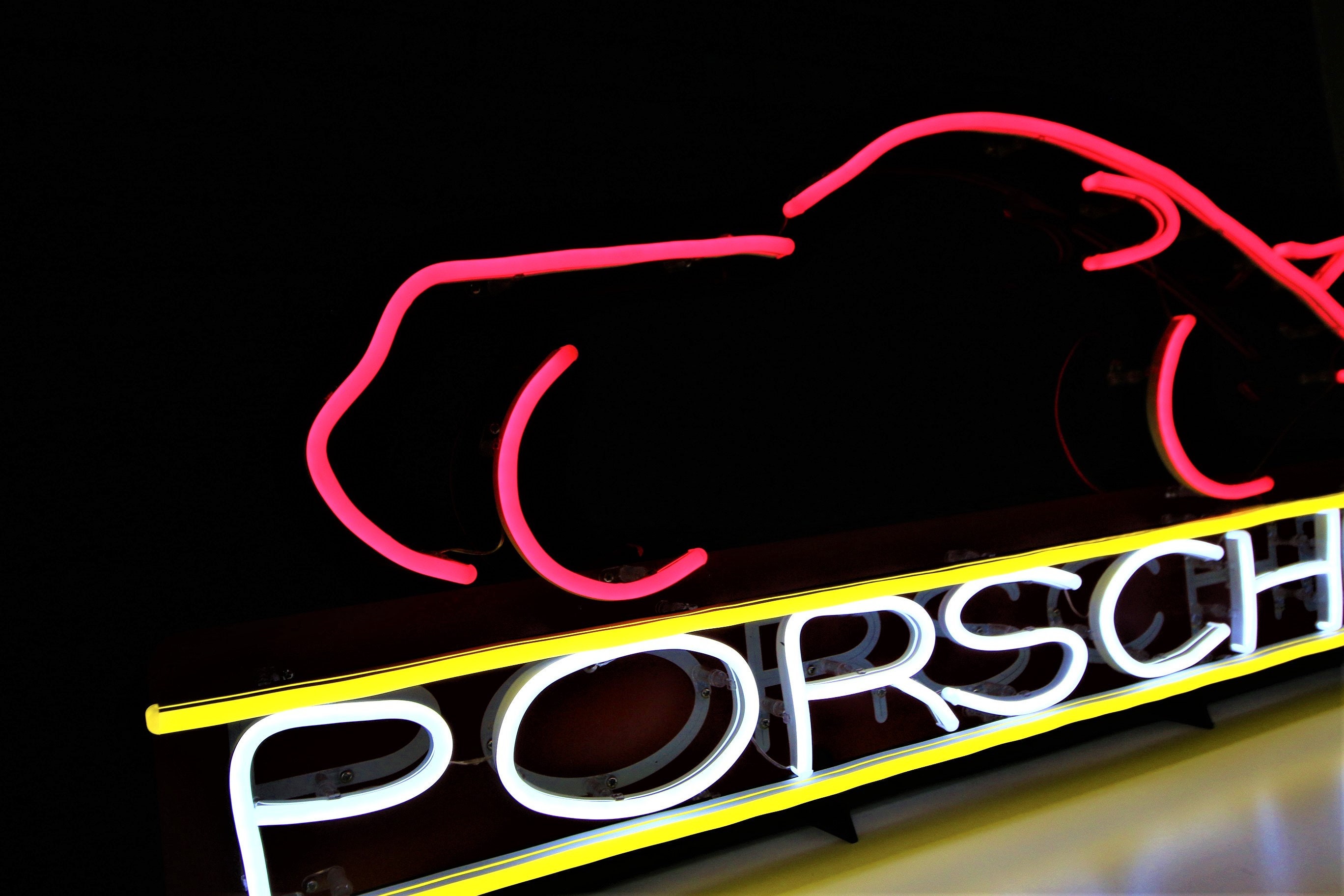 Retro Porsche 911 LED Neon Sign 39 x 17 Custom 3D Etsy