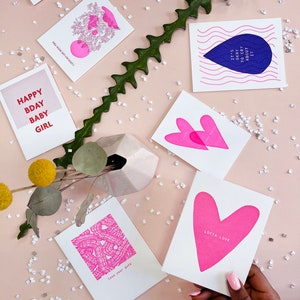 Neon Love Greeting Card, Letterpress Printed image 2