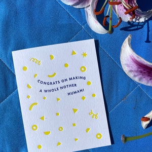 Nother Human Congrats Confetti Card, Letterpress Printed image 3