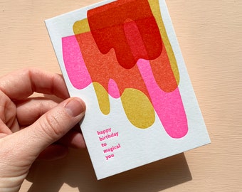 Happy Birthday Magical You Greeting Card, Letterpress Printed