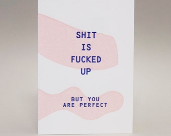 U R Perfect Card, Letterpress Printed