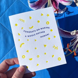 Nother Human Congrats Confetti Card, Letterpress Printed image 2