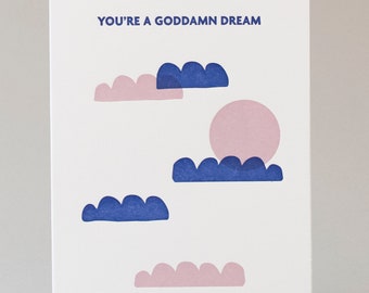 GD Dream Card, Letterpress Printed