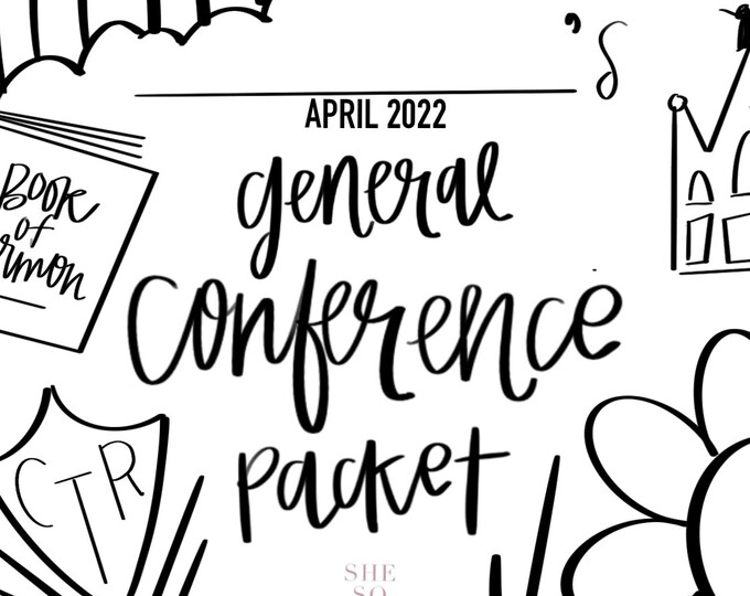 Kids LDS General Conference Packet | Download/printable | 26 Pages! - Etsy