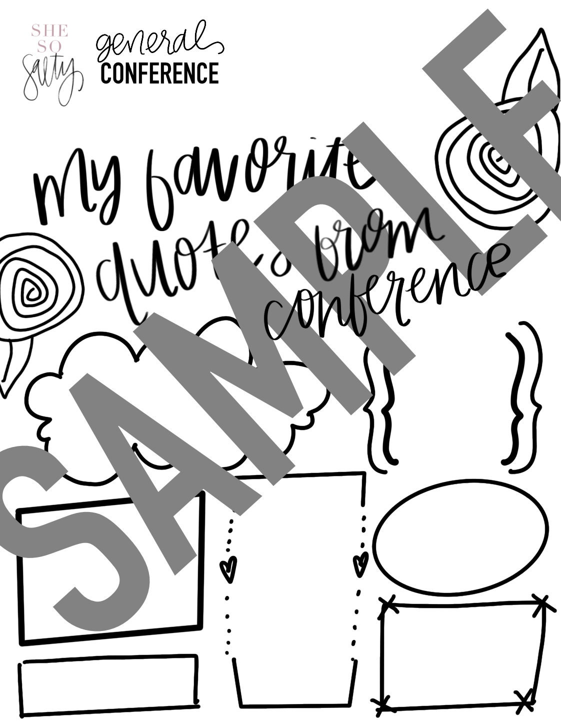 LDS General Conference Packet for ADULTS 34 Pages Etsy