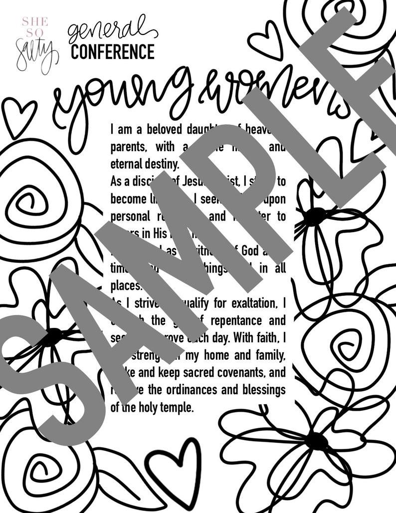 LDS General Conference Packet for YM/YW 34 Pages Etsy