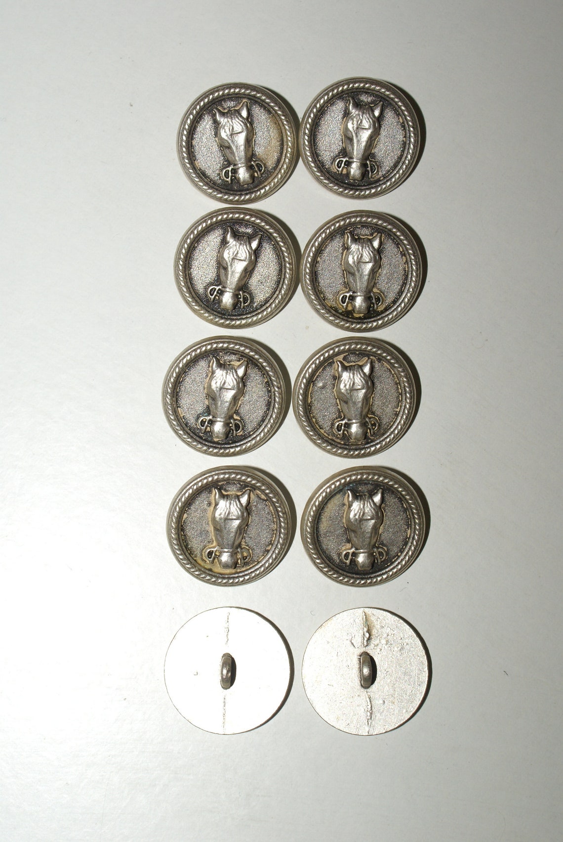Horses Buttons 10 Pieces Etsy