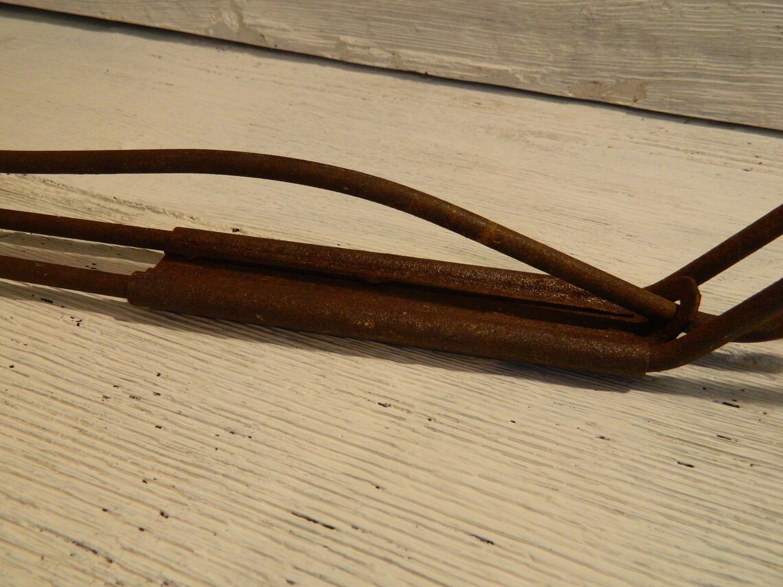 Antique Furnace Clinker Tongs Tool Old Vint Blacksmith Coal