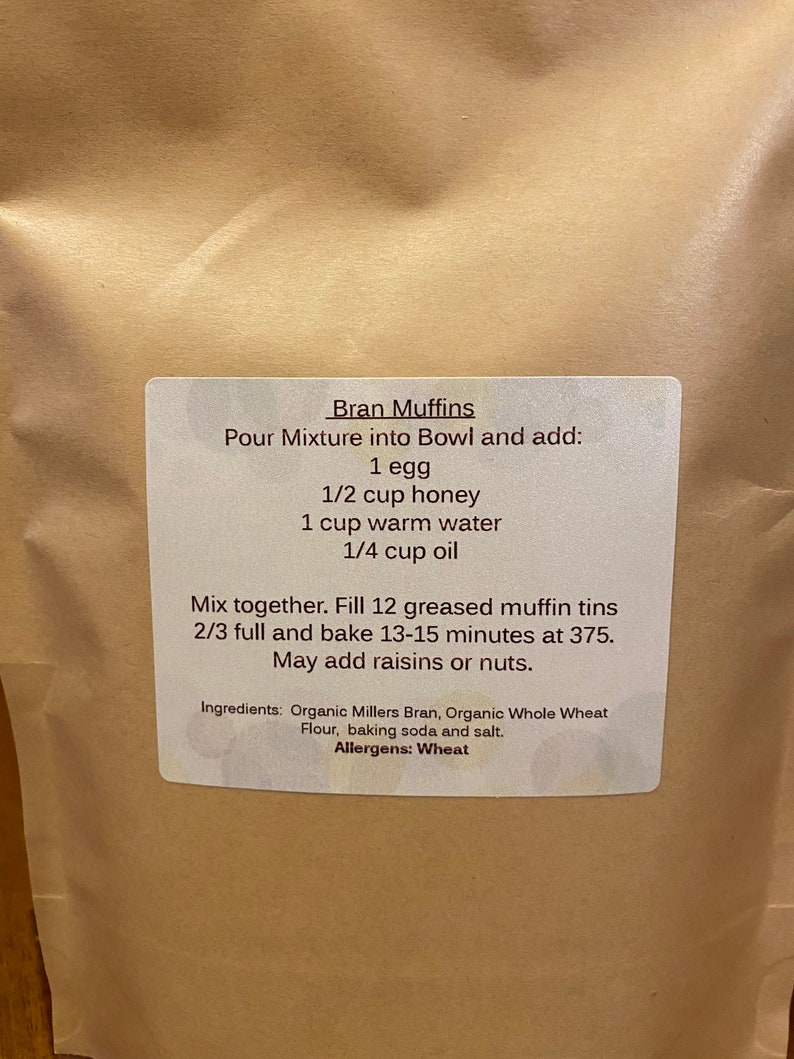 Bran Muffin Mix- No Additives or Sugars - Etsy