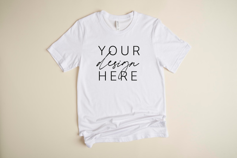 Download White T Shirt Mockup 3001 White Mockup Bella Canvas Mockup | Etsy