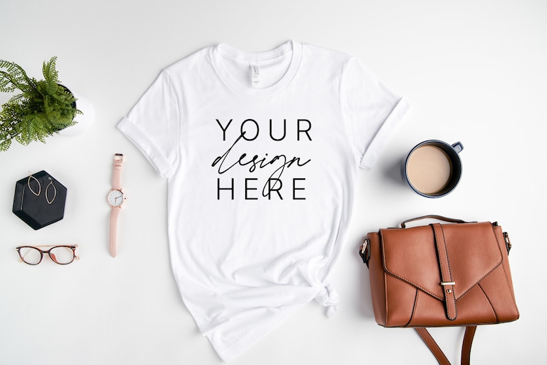 Download Bella Canvas 3001 White Mockup White T Shirt Mockup 3001 ...