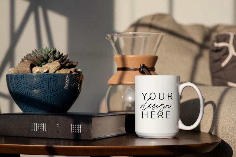 Download 15oz white mug mockup 15oz mug mockup mug mockup cool | Etsy