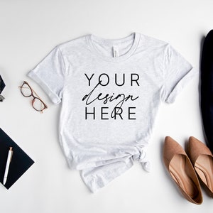 Bella Canvas 3001 Ash Mockup | Ash T Shirt Mockup | 3001 Ash Mockup | Shirt Mockup | Bella Canvas Mockup | Bella Canvas 3001 Mockup