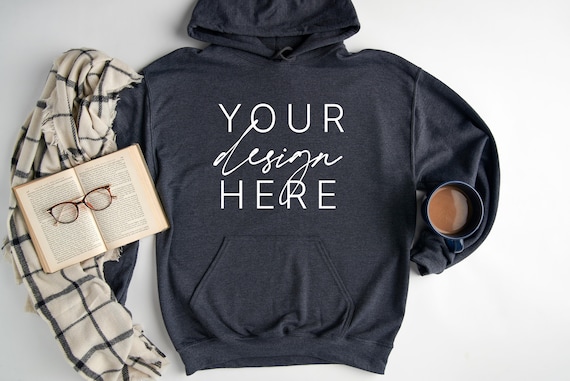 Gildan 18500 Dark Heather Mockup Dark Heather Hoodie Mockup - Etsy UK