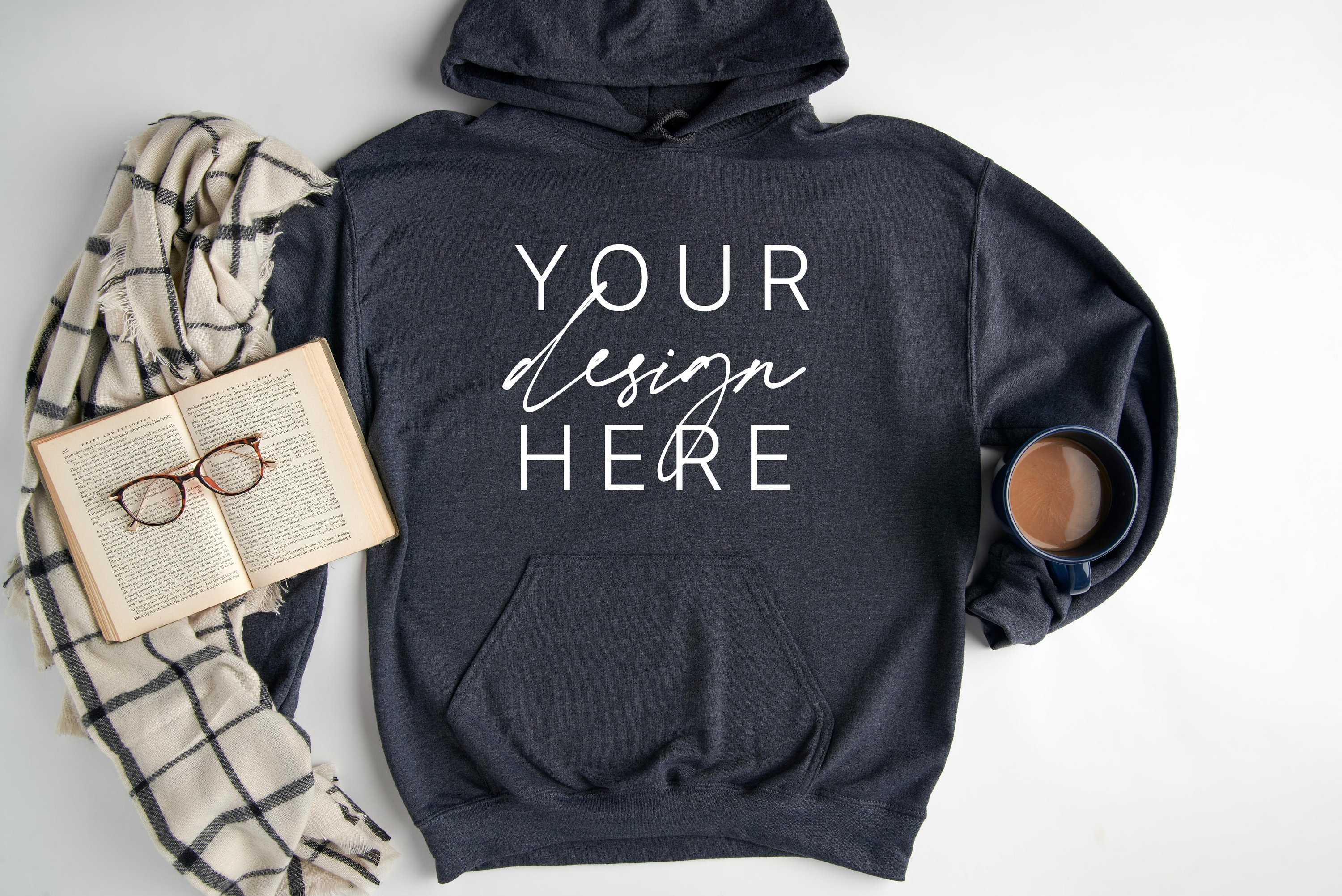 Heather Grey Hoodie - Etsy