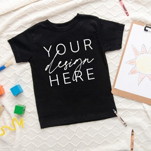 3001T Mockup | Kids T Shirt Mockup | Bella Canvas 3001T Mockup Black | Toddler Tee Mockup | Black 3001T Mockup | Bella Canvas Mockup