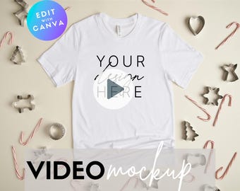 3001 Christmas Mockup | White Shirt Mockup | 3001 White Mockup | Bella Canvas 3001 White Mockup | 3001 Mockup | Bella Canvas 3001CVC Mockup