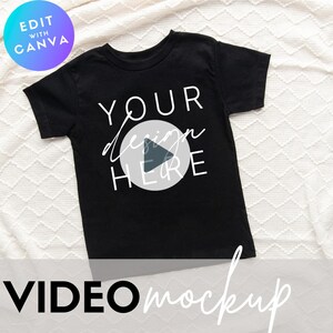 Maquette en toile Bella 3001T | Maquette vidéo | Maquette de t-shirt vidéo | Maquette de t-shirt pour enfants | Maquette de t-shirt pour enfants | Maquette de t-shirt pour tout-petit