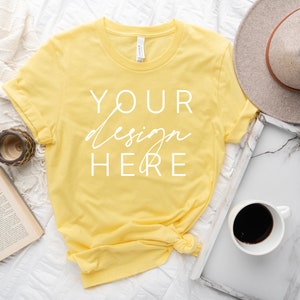 3001 Yellow | Bella Canvas Mockup | 3001 Mockup | Spring T Shirt Mockup | Yellow Shirt Mockup | Easter Shirt Mockup | T Shirt Mockup