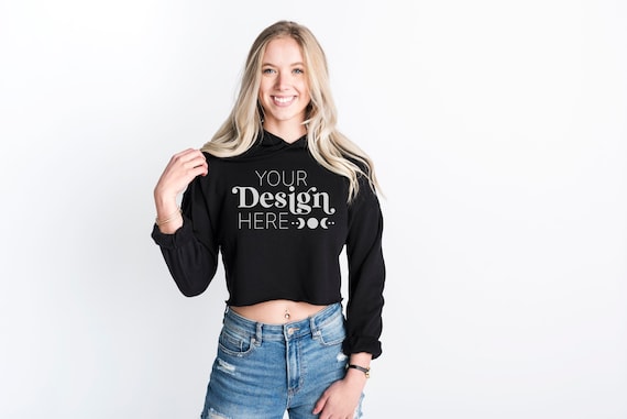 Bella canvas crop top hoodie 2025