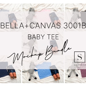 3001B Mockup Bundle | Baby Tee Mockup | Kids TShirt Mockup | Newborn Mockup | Infant Mockup | Bella Canvas Mockup Bundle | Mockup Bundle