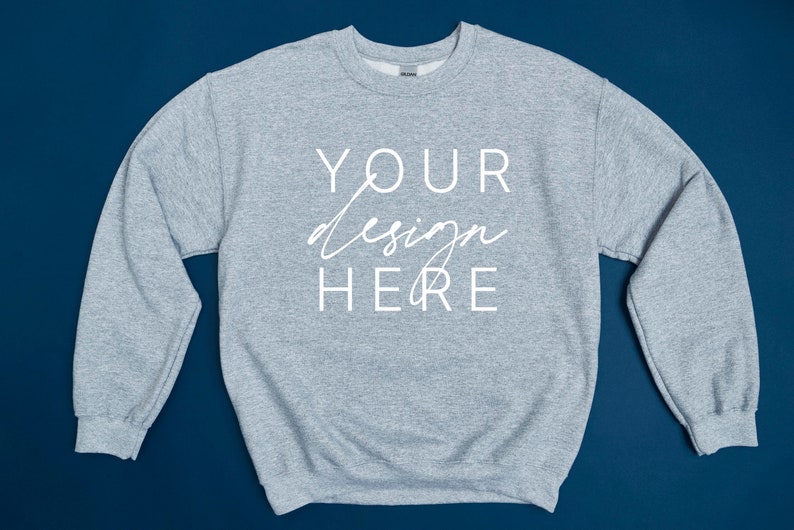Gildan 18000 Sport Grey Mockup Sport Grey Sweatshirt Mockup | Etsy