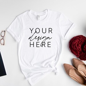 Bella Canvas 3001 White Mockup | White T Shirt Mockup | 3001 Mockup | Bella Canvas T Shirt Mockup | White Shirt Mockup