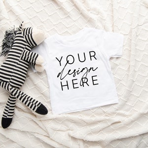 Bella Canvas 3001B White Mockup | White Baby Tee Mockup | Baby T Shirt Mockup | Bella Canvas Mockup | 3001B Mockup | White 3001B Mockup