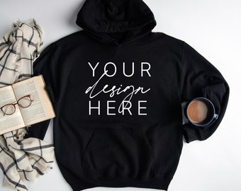 gildan black hoodie