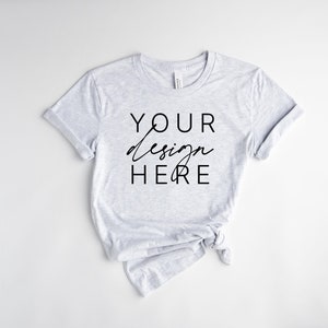 Bella Canvas 3001 Ash Mockup | Ash T Shirt Mockup | 3001 Ash Mockup | Shirt Mockup | Bella Canvas Mockup 3001 | Ash 3001 Mockup