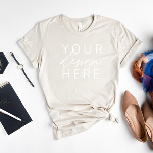 Bella Canvas 3001 Heather Dust Mockup |  Heather Dust T Shirt Mockup | 3001  Heather Dust Mockup | Shirt Mockup | Bella Canvas Mockups