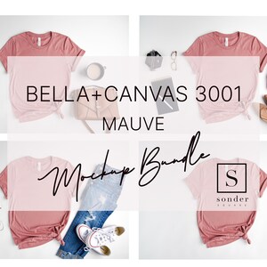3001 Mauve Mockup | Bella Canvas Mockup Bundle | 3001 Mockup Bundle | Bella Canvas Mauve Mockup | Mauve TShirt Mockup | Mockup Bundle