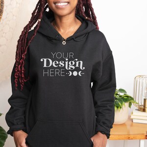 Gildan 18500 Black Mockup |  Black Hoodie Mockup | 18500  Black Mockup | Shirt Mockup | Gildan Mockups