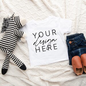 Bella Canvas 3001B White Mockup | White Baby Tee Mockup | Baby T Shirt Mockup | Bella Canvas Mockup | 3001B Mockup | White 3001B Mockup