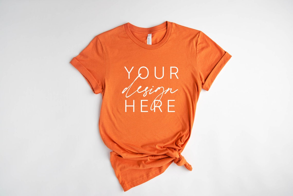 Bella Canvas 3001 Burnt Orange Mockup Burnt Orange T Shirt | Etsy