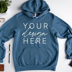 Bella Canvas 3719 Heather Slate Mockup |  Heather Slate Hoodie Mockup | 3719  Heather Slate Mockup | Shirt Mockup | Bella Canvas Mockups