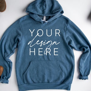 Bella Canvas 3719 Heather Slate Mockup |  Heather Slate Hoodie Mockup | 3719  Heather Slate Mockup | Shirt Mockup | Bella Canvas Mockups