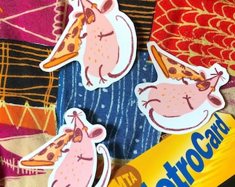 Pizza Rat Sticker | NYC Pizza Rat Sticker | Pizza Rat Meme