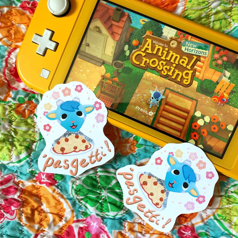 Cute Sherb Animal Crossing Vinyl Sticker Decal ACNH Spaghetti Sticker